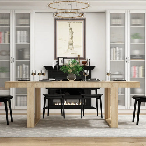 12-Person Rectangular Manufactured Wood Dining Table